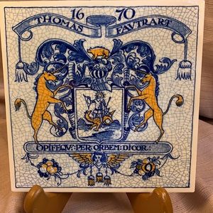 Delft Handmade in Holland vintage 6x6 tile